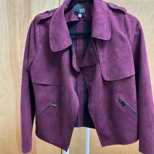 Kut From the Kloth suede-like burgundy blazer/jacket